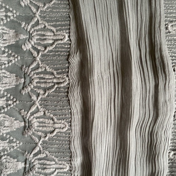 Sundance Womens Size 2 Gray Lace Chiffon Dress Maxi Midi Length Gray Long Sleeve - Picture 8 of 8